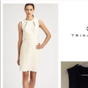 Trina Turk winter white tweed dress